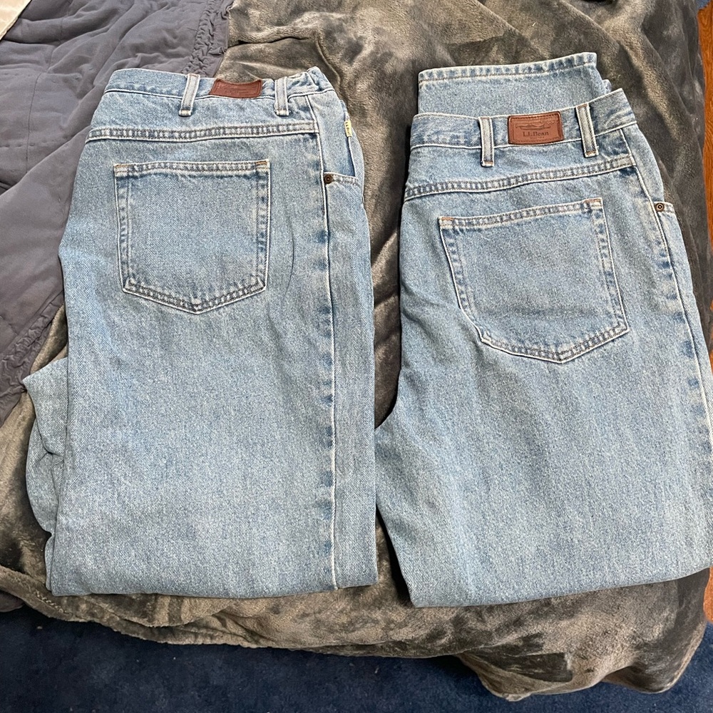 Two men’s LL bean jeans